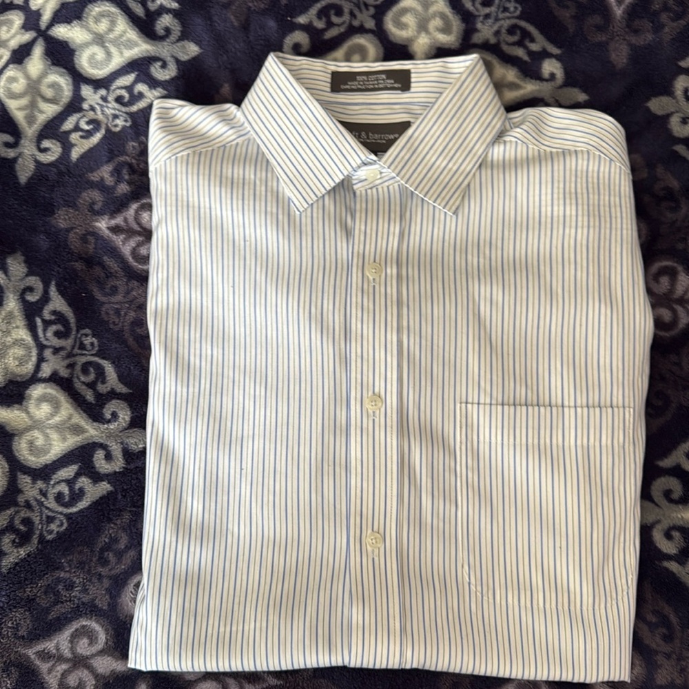 Mens Croft & Barrow Striped Dress Shirt - 16.5- 34-35”